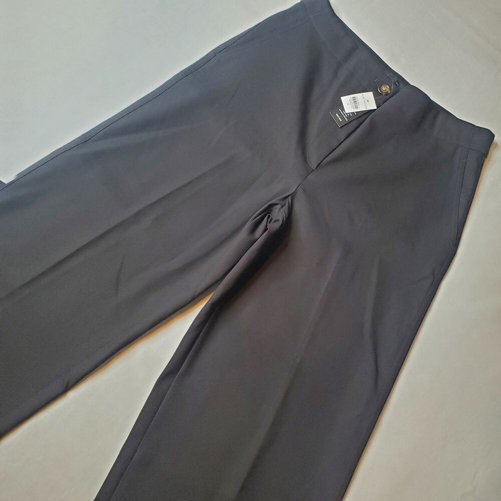 Ann Taylor Women's Size 12 NWT The Kate Wide Leg Crop Pant Black 838913